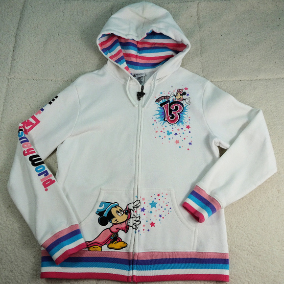 Walt Disney World White Hoodie Mickey 2013 Large - Picture 1 of 8